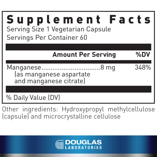 Douglas Laboratories Manganese | Essential Trace Element For Support Of Bone And Cartilage Health | 60 Capsules
