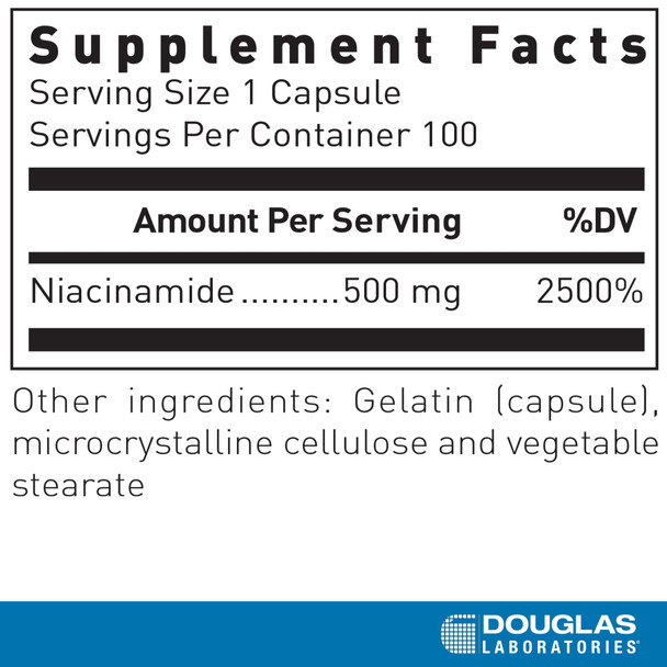 Douglas Laboratories Niacinamide | Vitamin B3 To Support Cardiovascular Health | 100 Capsules