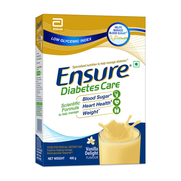 Ensure Diabetes Care- Nutrition To Help Control Blood Sugar Levels- 400 Gm Box (Vanilla Flavour) Yellow