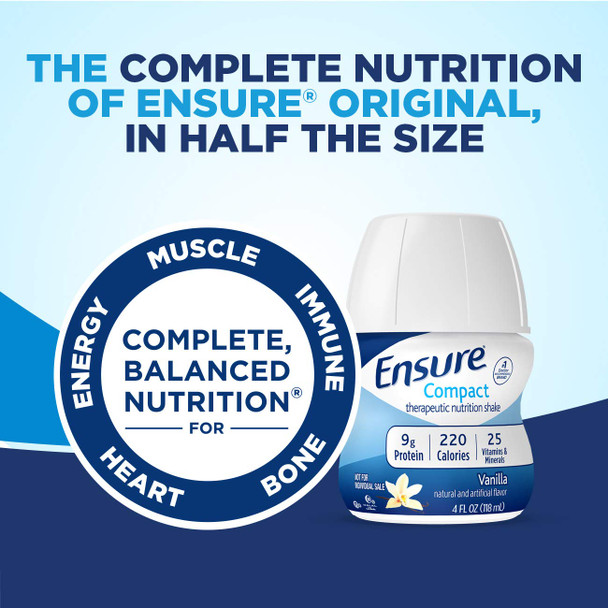 Ensure Compact Nutrition Shake 9G Of Protein Vanilla 4 Fl Oz (Pack Of 24)