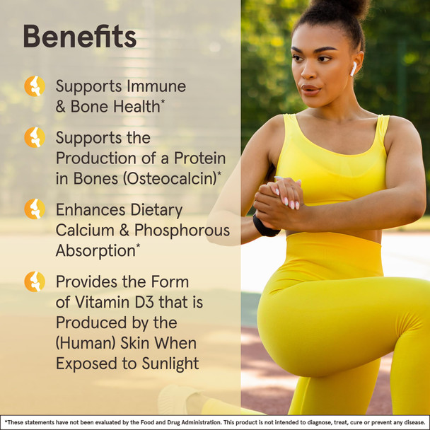 Jarrow Formulas Vitamin D3 62.5 Mcg (2 500 Iu) - 100 Servings (Softgels) - Bone Health Immune Support & Calcium Metabolism Support - Vitamin D Supplement - D3 Vitamins - 2500 Vitamin D - Gluten Free