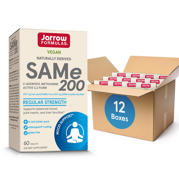 Jarrow Formulas Same 200 Mg Supports Joint Health Liver Function Brain Metabolism 60 Tablets Up To A 60 Day Supply (Pack Of 12)