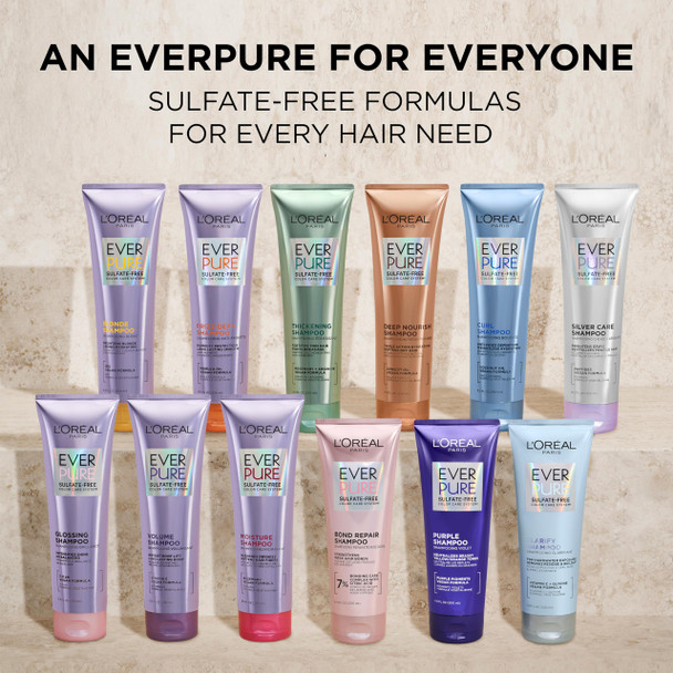 L'Oreal Paris Everpure Sulfate Free Frizz-Defy Conditioner With Marula Oil 8.5 Fl; Oz (Packaging May Vary)