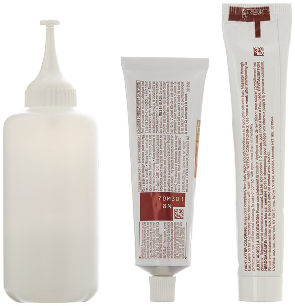 L'Oreal Paris Excellence Age Perfect Layered Tone Flattering Color 8N Medium Natural Blonde Set (Packaging May Vary)