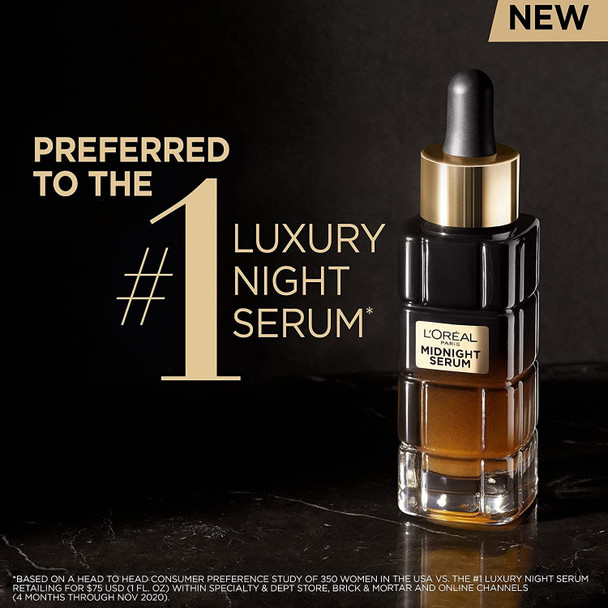 L'Oreal Paris L’OrEal Midnight Serum 0.50 Ounce (Pack Of 2)