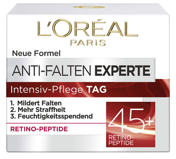 L'Oreal Paris Anti-Wrinkle Expert Face Cream 45+ Intensive Anti-Age Face Cream With Retino Peptides For Firmer And Softer Skin 50 Ml