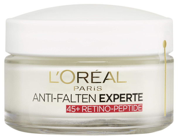L'Oreal Paris Anti-Wrinkle Expert Face Cream 45+ Intensive Anti-Age Face Cream With Retino Peptides For Firmer And Softer Skin 50 Ml