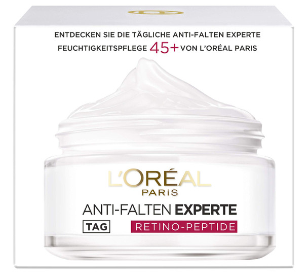 L'Oreal Paris Anti-Wrinkle Expert Face Cream 45+ Intensive Anti-Age Face Cream With Retino Peptides For Firmer And Softer Skin 50 Ml