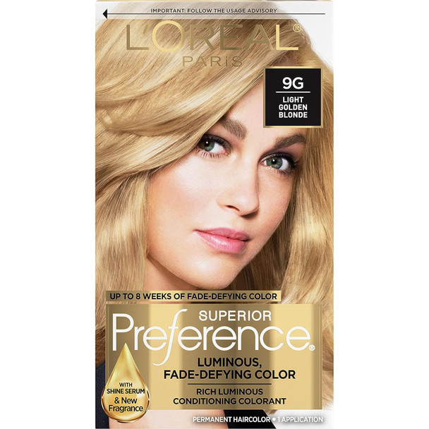 L'Oreal Paris Pref Haircol 9G Size 1Ctpreference Hair Color Light Golden Blonde #9G