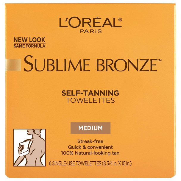 L'Oreal Paris Sublime Bronze Self Tanning Towelettes For Body (3 Pack)