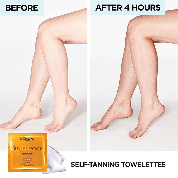 L'Oreal Paris Sublime Bronze Self Tanning Towelettes For Body (3 Pack)