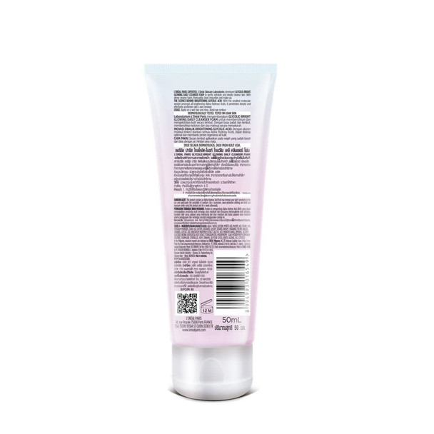 L'Oreal Paris Glycolic Bright Daily Foaming Facial Cleanser 50Ml |Daily Glowing Face Wash For Dull Skin