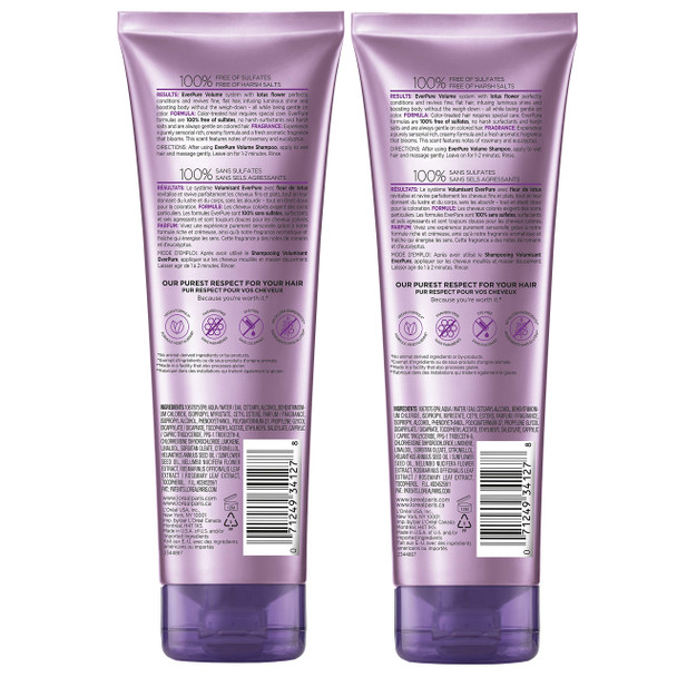 L'Oreal Paris Hair Care Everpure Sulfate Free Volume Conditioner With Lotus Flower 2 Count (8.5 Fl. Oz Each)