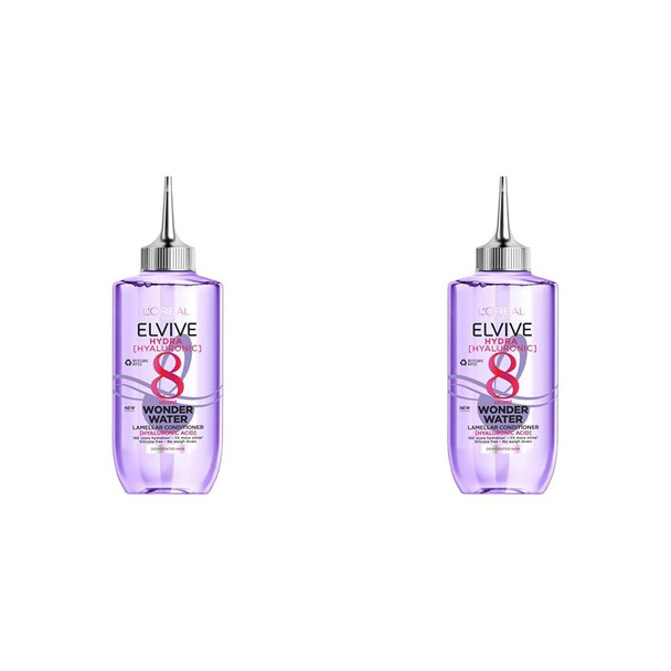 L'Oreal Paris Wonder Water Liquid Hair Conditioner By Elvive Colour Protect 8 Second Hair Treatment Damaged Coloured Hair With Lamellar Technology 200 Ml (Pack Of 2)