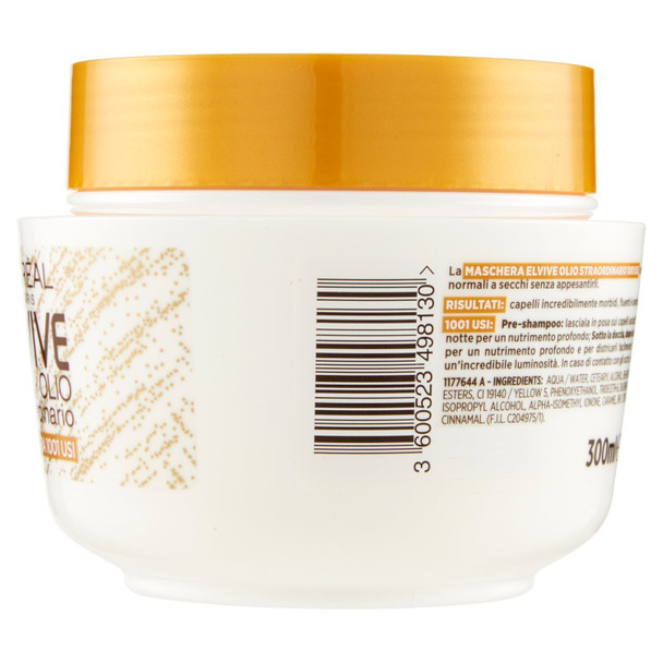 L'Oreal Paris Elvive Nourishing Mask Extraordinary Fine Coconut Oil For Normal To Dry Hair - 3 Packs Of 300Ml [900Ml]