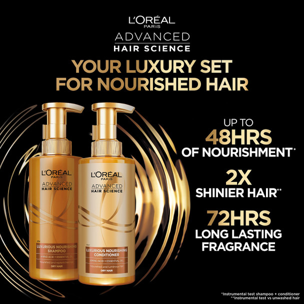 L'Oreal Paris Advanced Hair Science Luxurious Nourishing Set For Dry Hair Shampoo 440Ml & Conditioner 440Ml Deep Hair Treatment For Dry Hair