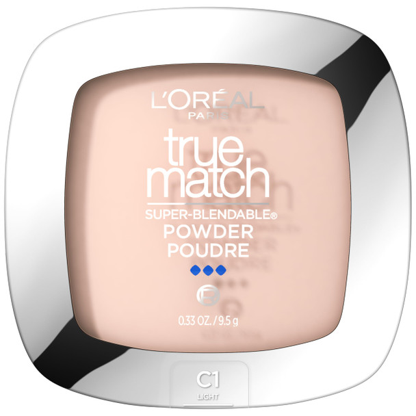 L'Oreal Paris True Match Super Blendable Oil Free Powder Foundation C1 Light  Packaging May Vary  9.5 gm