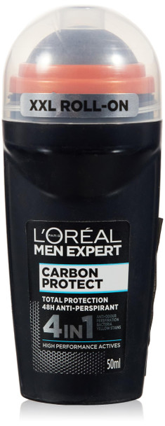 L'Oreal Paris Men Expert Carbon Protect 48 Hour Roll-On Multi-Color Fresh 1.69 Oz