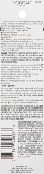 L'Oreal Paris Infallible Matte-Matic Mechanical Eyeliner Ultra Black 0.01 Oz. (Packaging May Vary)