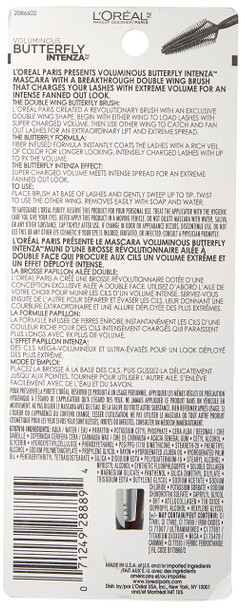 L'Oreal Paris Voluminous Butterfly Intenza Washable Mascara Blackest Black 0.25 Fl. Oz. L'Oreal Paris Voluminous Butterfly Intenza Washable Mascara Blackest Black 0.25 Fl. Oz.