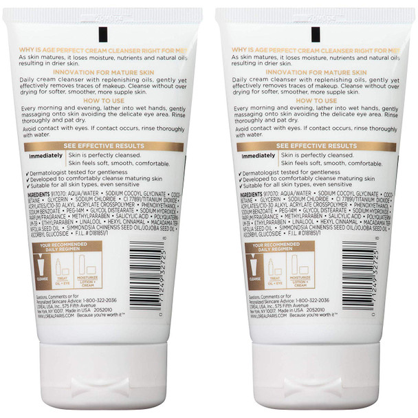 L'Oreal Paris Skincare Age Perfect Anti-Aging Cream Facial Cleanser 5 Fluid Ounce