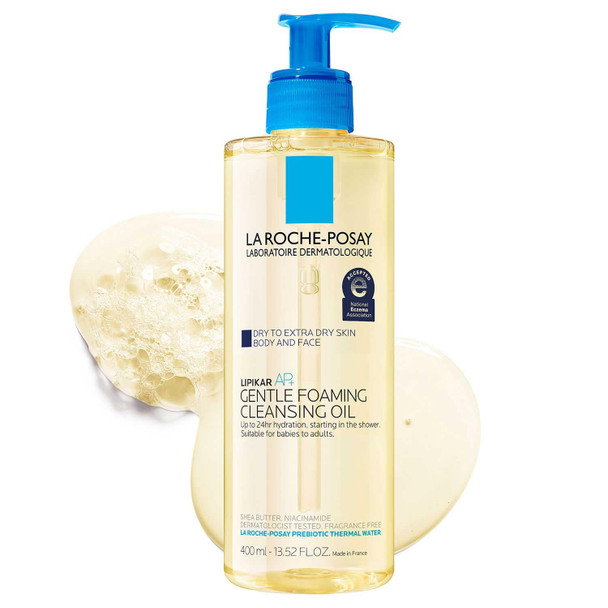 La Roche Posay Lipkar Ardry To Extra Dry Skinoilpump Bottlebody And Faceshea Butter Niacinamidehydrationfoaming Cleansing Oil
