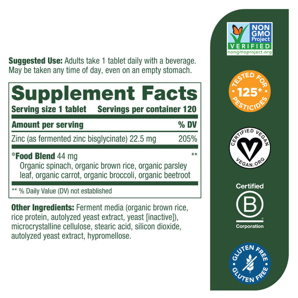 MegaFood Zinc Immune Support Supplement 120 Tabs MegaFood Zinc Immune Support Supplement 120 Tabs