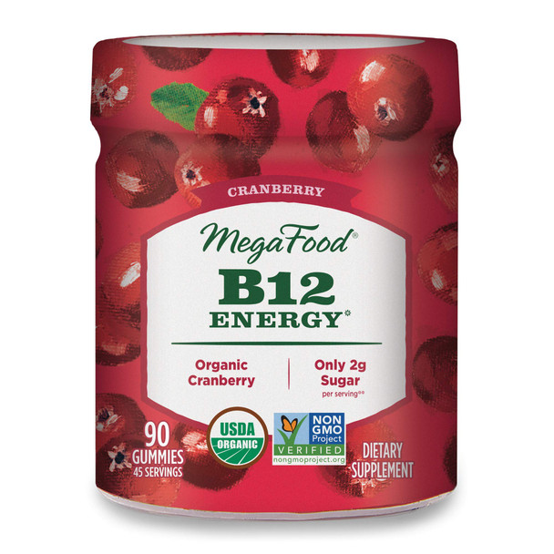 MegaFood Mega Food B12 Energy Cranberry 90 Gummies