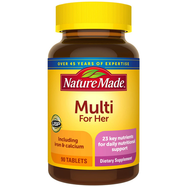 Nature Made Multi For Her With Iron And Calcium Count 90 Tablets - Pack Of 1 Multi