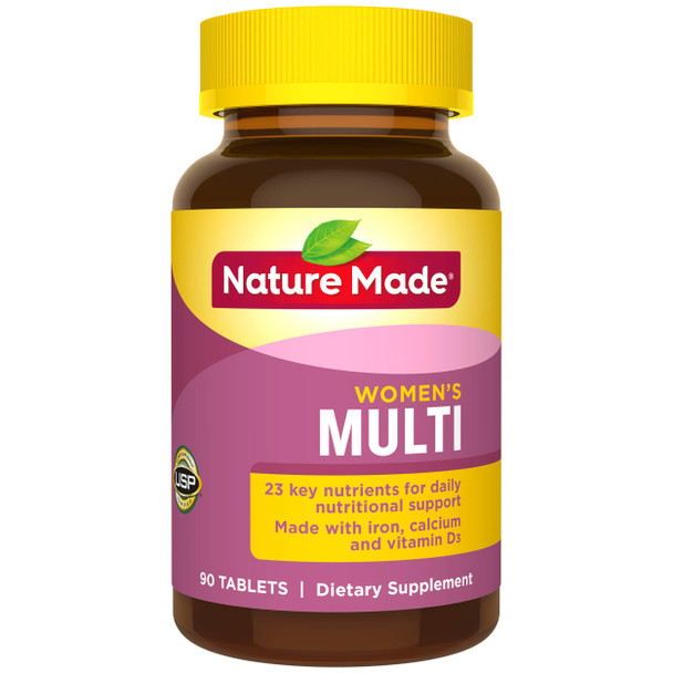 Nature Made Women'S Multivitamin Tablets 90 Count For Daily Nutritional Support† (Packaging May Vary)