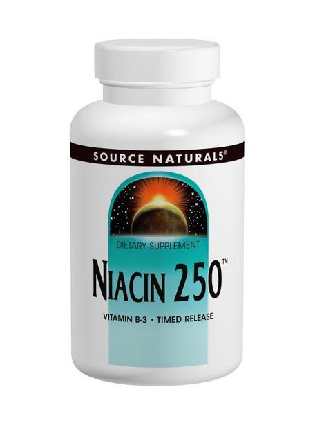 Source Naturals, Niacin Vitamin B 3, 250mg Time Release, 100 ct