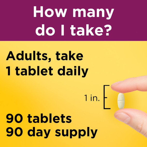Nature Made Multivitamin For Her 50+ With No Iron Womens Multivitamin For Daily Nutritional Support Multivitamin For Women 90 Tablets 90 Day Supply