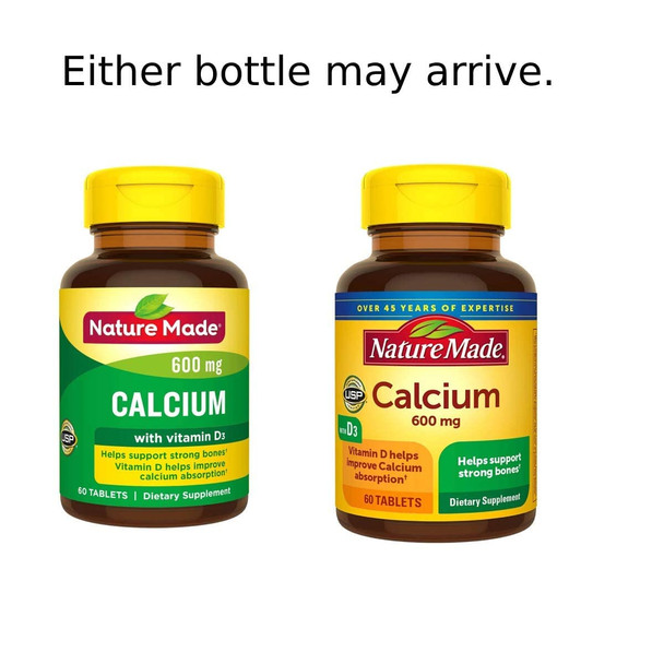 Nature Made Calcium With Vitamin D3 600Mg 60 Tablets