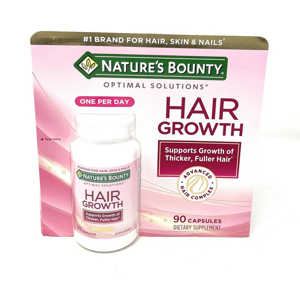 Nature's Bounty Hair Growth Supplement 1 Per Day Clinically Shown To Support Thicker Fuller Hair With Biotin Silicon & Arginine 90 Capsules Nature's Bounty Hair Growth Supplement 1 Per Day Clinically Shown To Support Thicker Fuller Hair With Biotin Silicon & Arginine 90 Capsules