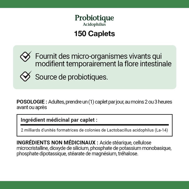 Nature's Bounty Acidophilus Probiotic 2 Billion 150 Caplets