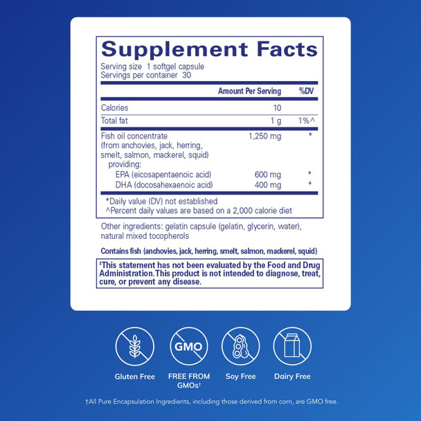 Pure Encapsulations, ONE Omega, 30 softgels