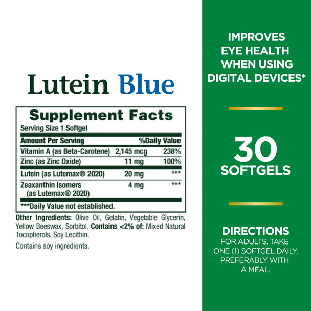 Nature's Bounty Lutein Blue