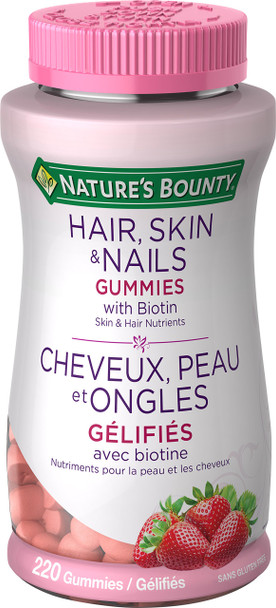 Nature's Bounty Optimal Solutions Hair Skin And Nails Gummies - 220 Count