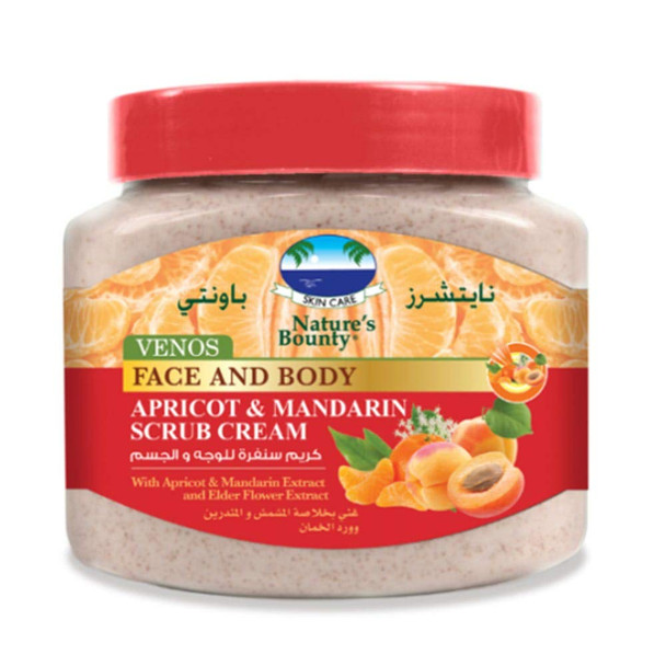 Nature's Bounty Natures Bounty Venos Face & Body Scrub Cream Apricot & Mandarin Extracts Scrub Cream For All Skin Types 300 Ml