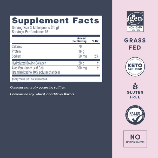 Neocell Super Collagen With Aloe; Collagen Type 1 And 3; Supports Healthy Hair Skin And Nails; Gluten Free; Unflavored Powder; 10 G Collagen/Serving; 30 Servings; 10.6 Oz *