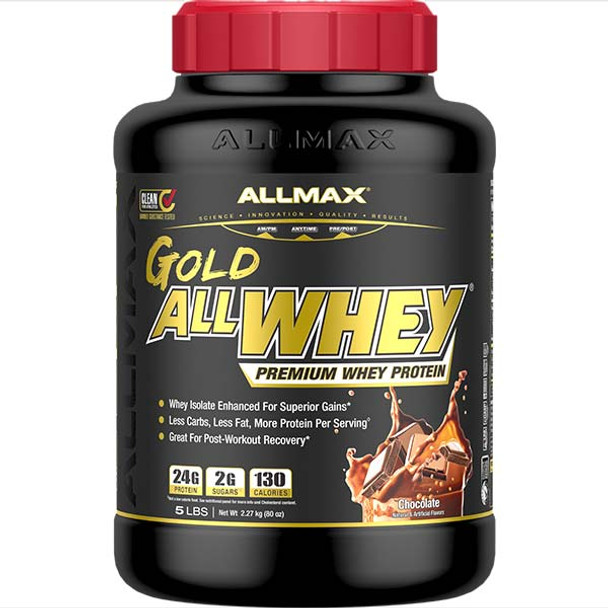 Allmax Nutrition Gold Allwhey: Premium Whey Protein Powder 5 Lb Chocolate