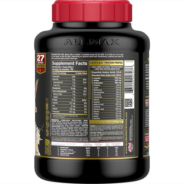 Allmax Nutrition Isoflex: 100% Pure Whey Protein Isolate Powder 5 Lb Birthday Cake