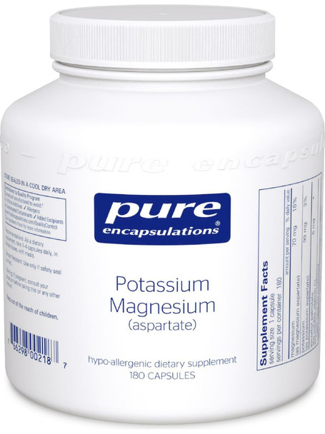 Pure Encapsulations, Potassium Magnesium, aspartate, 180 vcaps