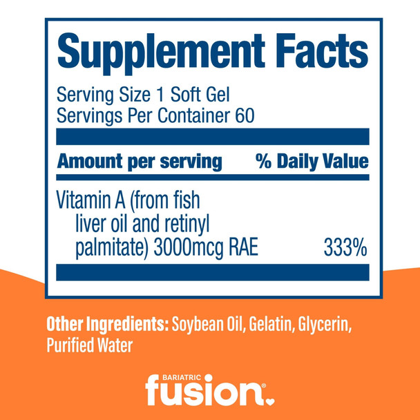 Bariatric Fusion Vitamin A 60 Soft Gels