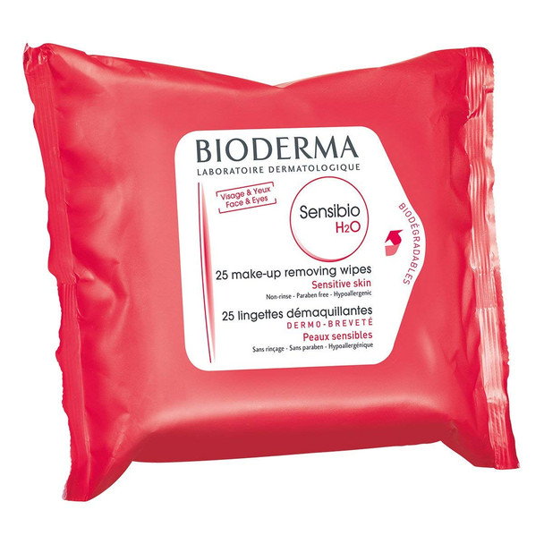 Bioderma - Sensibio H2O - Biodegradables Wipes - Cleansing and Make-Up Removing - Skin Soothing - for Sensitive Skin