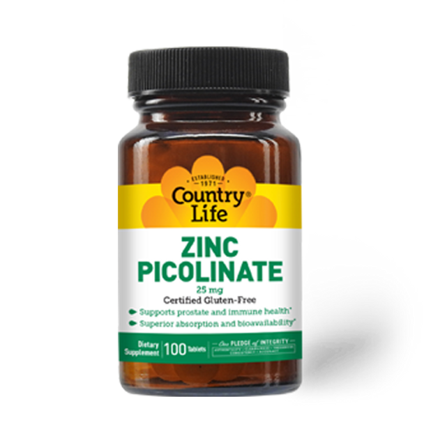 Country Life Zinc Picolinate 25 mg