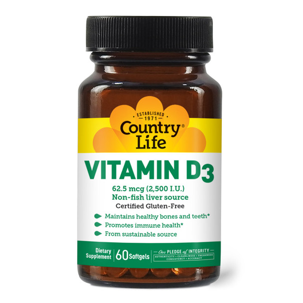Country Life Vitamin D3 2,500 I.U.