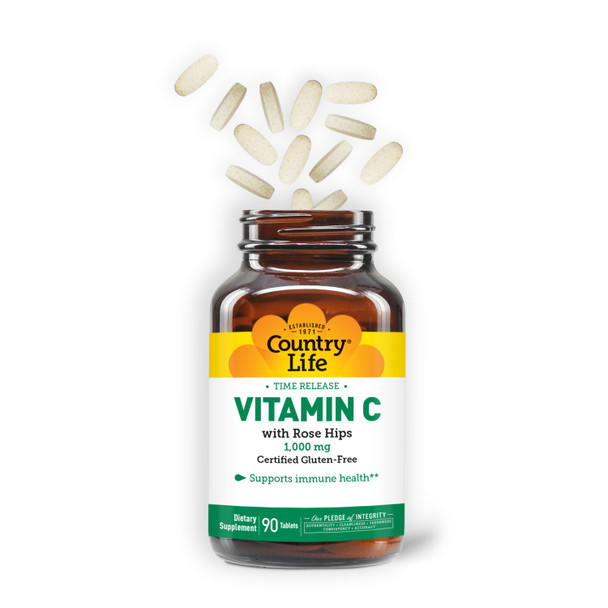 Country Life Time Release Vitamin C with Rose Hips