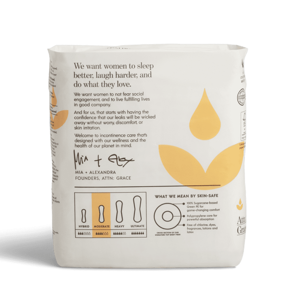 Attn Grace Moderate Pads For Bladder Leaks