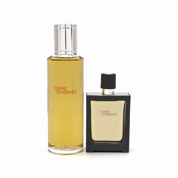 Hermes Terre D' Travel Spray And Refill Eau De Parfum Set - Imperfect Box